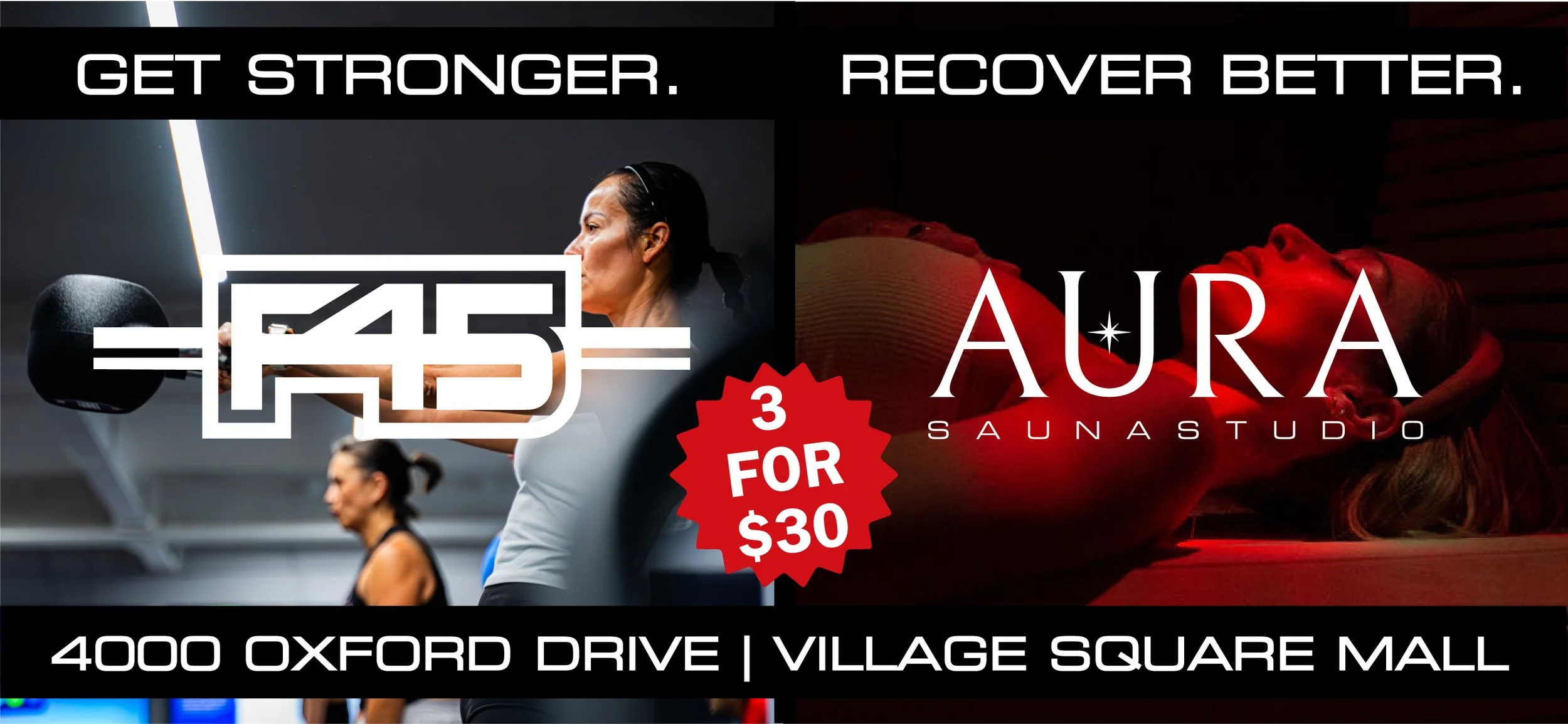 F45 | Aura Sauna Studio | Pittsburgh's Infrared Sauna Studio